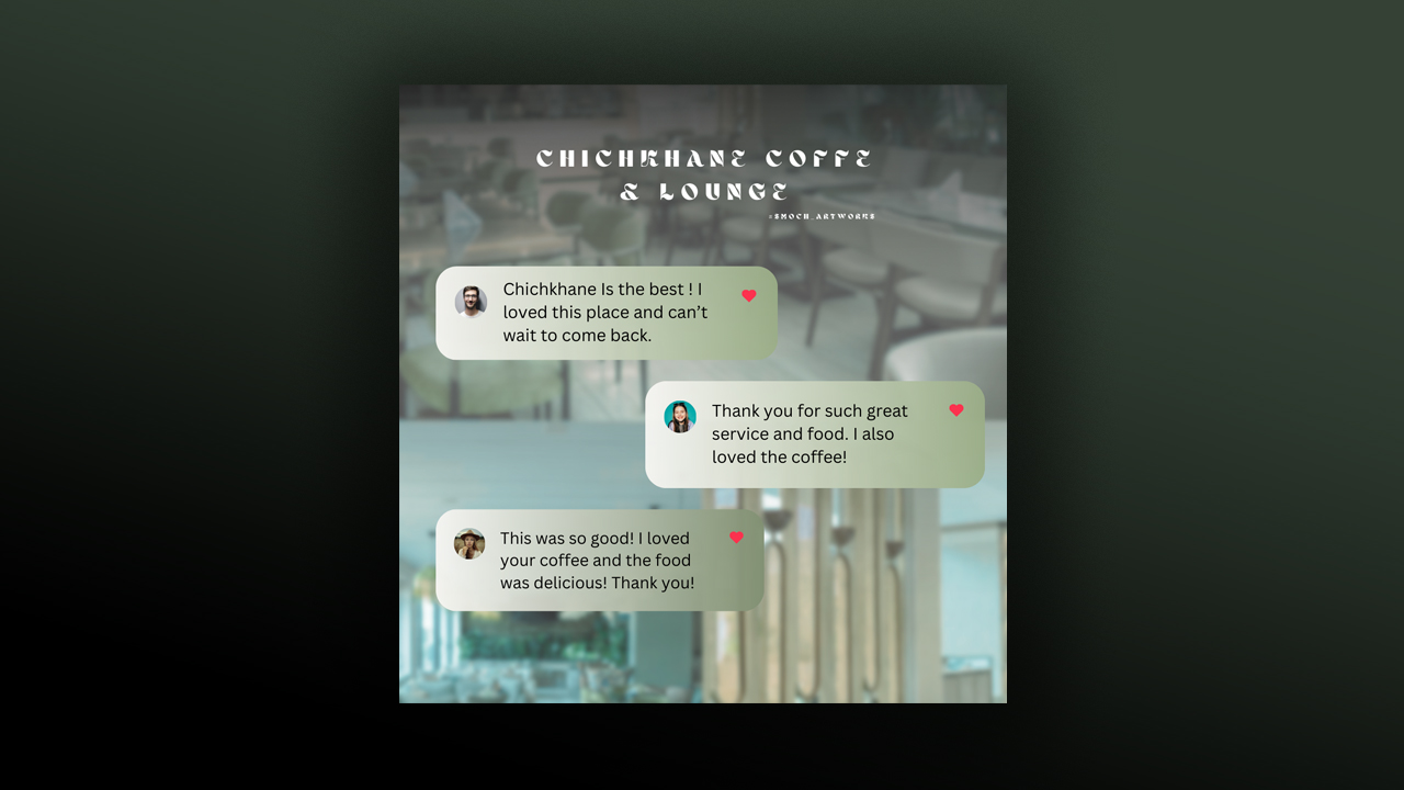 Menu design mockup