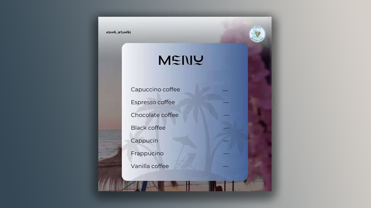 Menu / promo design
